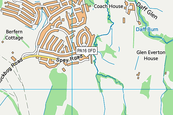 PA16 0FD map - OS VectorMap District (Ordnance Survey) PA16 0FD map - OS VectorMap District (Ordnance Survey)