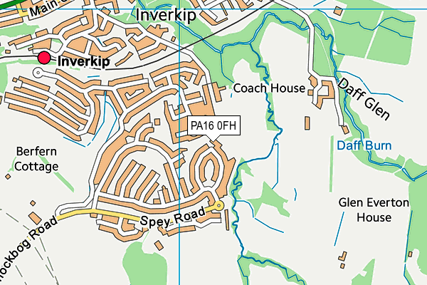 PA16 0FH map - OS VectorMap District (Ordnance Survey) PA16 0FH map - OS VectorMap District (Ordnance Survey)