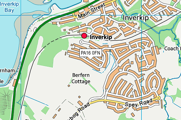 PA16 0FN map - OS VectorMap District (Ordnance Survey)