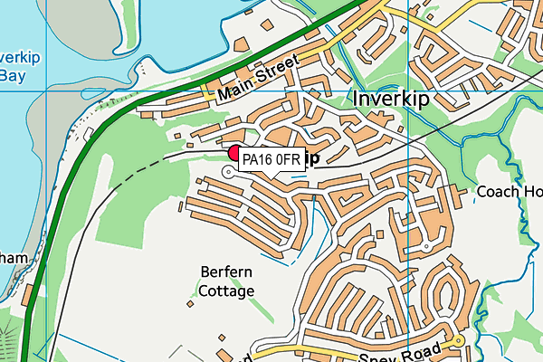 PA16 0FR map - OS VectorMap District (Ordnance Survey) PA16 0FR map - OS VectorMap District (Ordnance Survey)