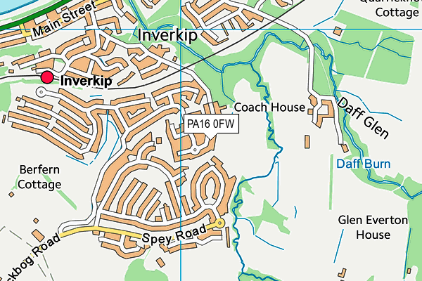 PA16 0FW map - OS VectorMap District (Ordnance Survey) PA16 0FW map - OS VectorMap District (Ordnance Survey)
