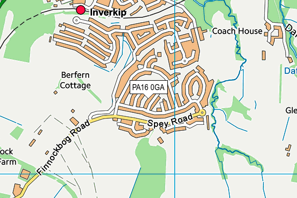 PA16 0GA map - OS VectorMap District (Ordnance Survey) PA16 0GA map - OS VectorMap District (Ordnance Survey)