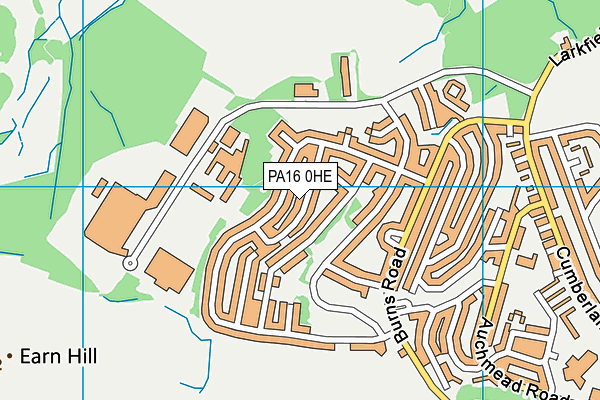 PA16 0HE map - OS VectorMap District (Ordnance Survey) PA16 0HE map - OS VectorMap District (Ordnance Survey)