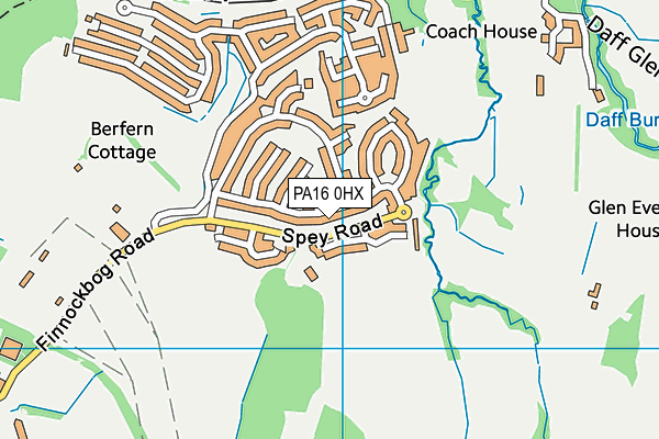 PA16 0HX map - OS VectorMap District (Ordnance Survey) PA16 0HX map - OS VectorMap District (Ordnance Survey)