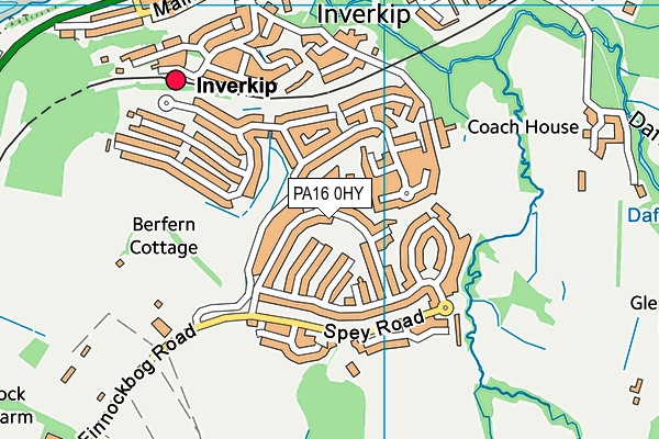 PA16 0HY map - OS VectorMap District (Ordnance Survey) PA16 0HY map - OS VectorMap District (Ordnance Survey)