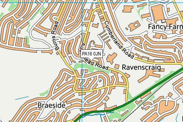 PA16 0JN map - OS VectorMap District (Ordnance Survey)