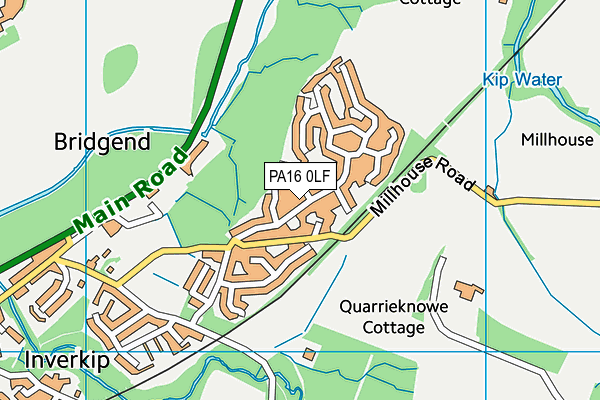 PA16 0LF map - OS VectorMap District (Ordnance Survey) PA16 0LF map - OS VectorMap District (Ordnance Survey)