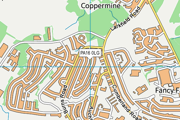 PA16 0LG map - OS VectorMap District (Ordnance Survey) PA16 0LG map - OS VectorMap District (Ordnance Survey)