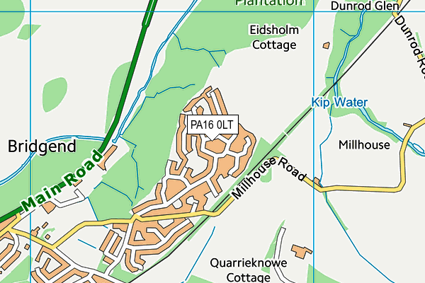 PA16 0LT map - OS VectorMap District (Ordnance Survey) PA16 0LT map - OS VectorMap District (Ordnance Survey)