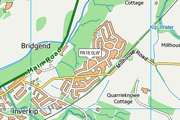 PA16 0LW map - OS VectorMap District (Ordnance Survey) PA16 0LW map - OS VectorMap District (Ordnance Survey)