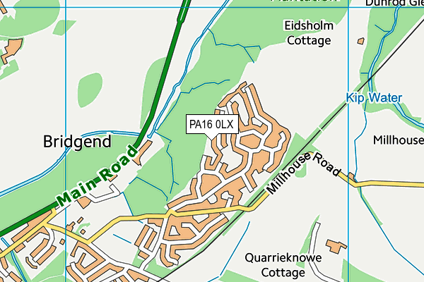 PA16 0LX map - OS VectorMap District (Ordnance Survey) PA16 0LX map - OS VectorMap District (Ordnance Survey)