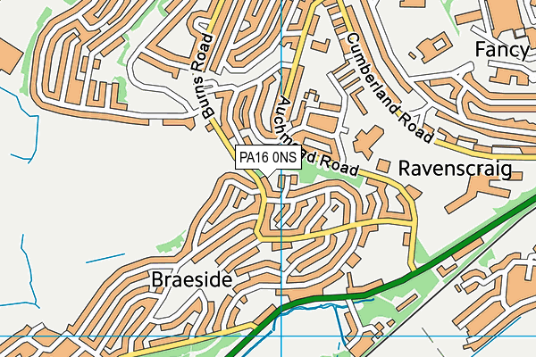 PA16 0NS map - OS VectorMap District (Ordnance Survey) PA16 0NS map - OS VectorMap District (Ordnance Survey)
