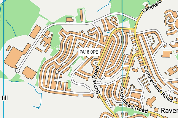 PA16 0PE map - OS VectorMap District (Ordnance Survey) PA16 0PE map - OS VectorMap District (Ordnance Survey)