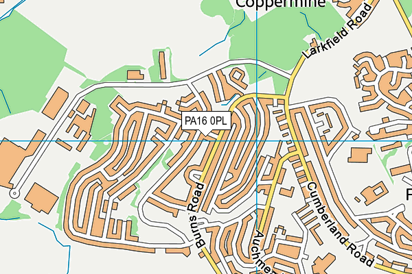 PA16 0PL map - OS VectorMap District (Ordnance Survey) PA16 0PL map - OS VectorMap District (Ordnance Survey)