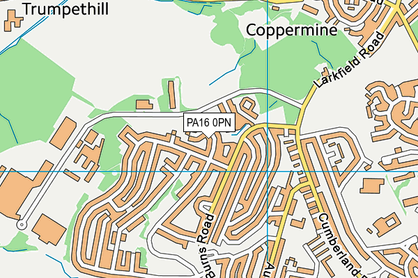 PA16 0PN map - OS VectorMap District (Ordnance Survey) PA16 0PN map - OS VectorMap District (Ordnance Survey)