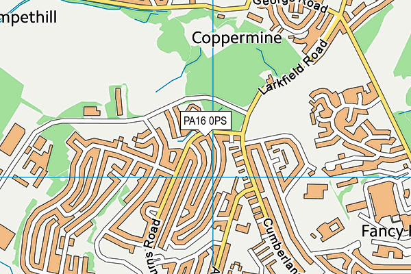 PA16 0PS map - OS VectorMap District (Ordnance Survey) PA16 0PS map - OS VectorMap District (Ordnance Survey)