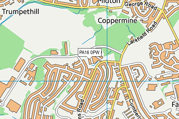 PA16 0PW map - OS VectorMap District (Ordnance Survey) PA16 0PW map - OS VectorMap District (Ordnance Survey)