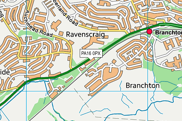 PA16 0PX map - OS VectorMap District (Ordnance Survey) PA16 0PX map - OS VectorMap District (Ordnance Survey)