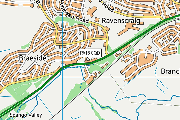 PA16 0QD map - OS VectorMap District (Ordnance Survey) PA16 0QD map - OS VectorMap District (Ordnance Survey)