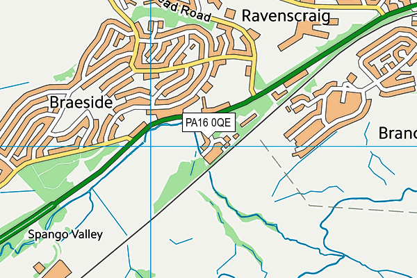 PA16 0QE map - OS VectorMap District (Ordnance Survey) PA16 0QE map - OS VectorMap District (Ordnance Survey)