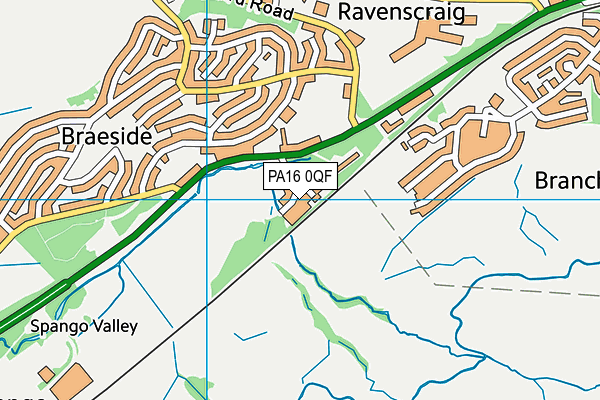 PA16 0QF map - OS VectorMap District (Ordnance Survey)