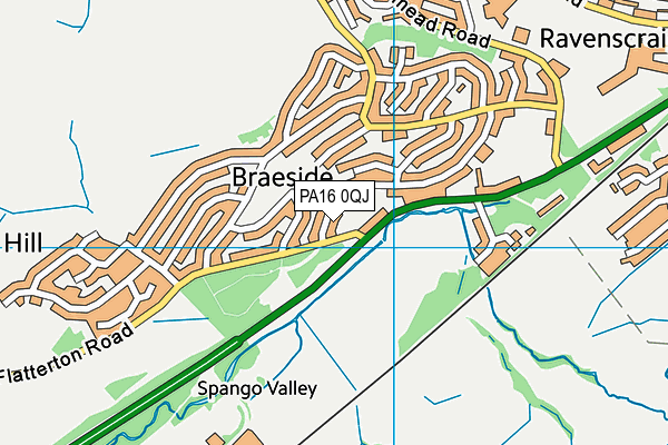 PA16 0QJ map - OS VectorMap District (Ordnance Survey) PA16 0QJ map - OS VectorMap District (Ordnance Survey)