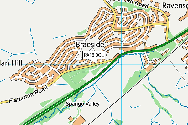 PA16 0QL map - OS VectorMap District (Ordnance Survey)