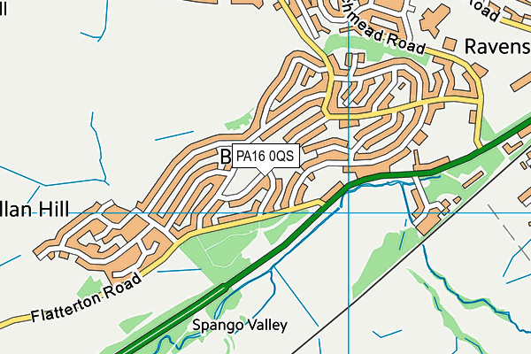 PA16 0QS map - OS VectorMap District (Ordnance Survey) PA16 0QS map - OS VectorMap District (Ordnance Survey)