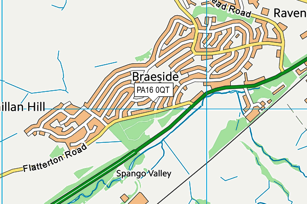 PA16 0QT map - OS VectorMap District (Ordnance Survey)