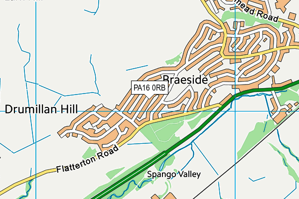 PA16 0RB map - OS VectorMap District (Ordnance Survey) PA16 0RB map - OS VectorMap District (Ordnance Survey)
