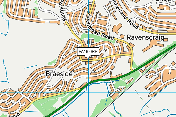 PA16 0RP map - OS VectorMap District (Ordnance Survey) PA16 0RP map - OS VectorMap District (Ordnance Survey)