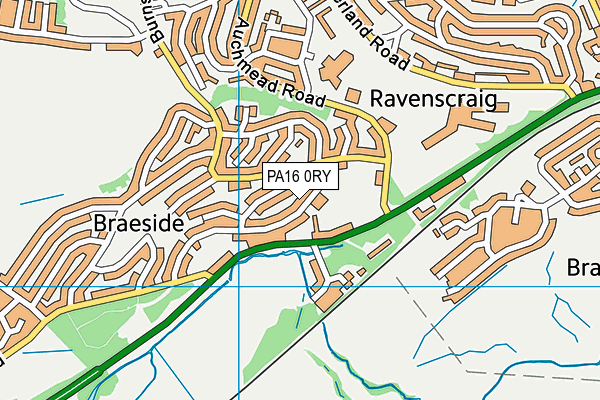 PA16 0RY map - OS VectorMap District (Ordnance Survey) PA16 0RY map - OS VectorMap District (Ordnance Survey)
