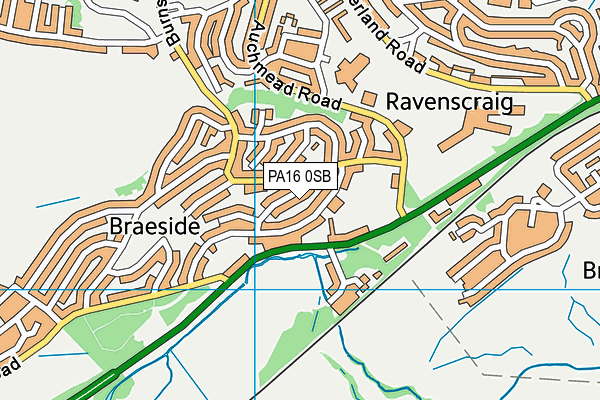 PA16 0SB map - OS VectorMap District (Ordnance Survey) PA16 0SB map - OS VectorMap District (Ordnance Survey)