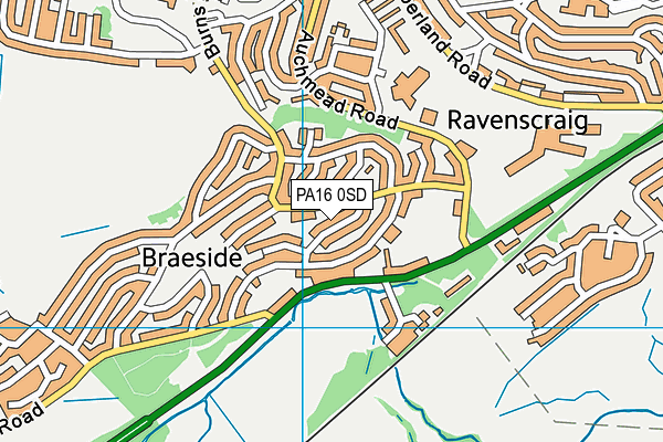 PA16 0SD map - OS VectorMap District (Ordnance Survey) PA16 0SD map - OS VectorMap District (Ordnance Survey)