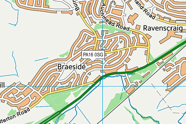 PA16 0SG map - OS VectorMap District (Ordnance Survey) PA16 0SG map - OS VectorMap District (Ordnance Survey)