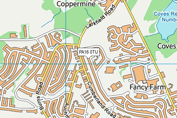 PA16 0TU map - OS VectorMap District (Ordnance Survey) PA16 0TU map - OS VectorMap District (Ordnance Survey)