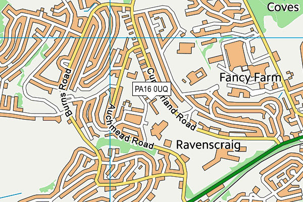 PA16 0UQ map - OS VectorMap District (Ordnance Survey) PA16 0UQ map - OS VectorMap District (Ordnance Survey)