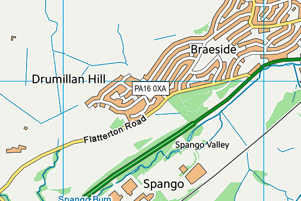 PA16 0XA map - OS VectorMap District (Ordnance Survey) PA16 0XA map - OS VectorMap District (Ordnance Survey)
