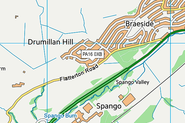 PA16 0XB map - OS VectorMap District (Ordnance Survey) PA16 0XB map - OS VectorMap District (Ordnance Survey)