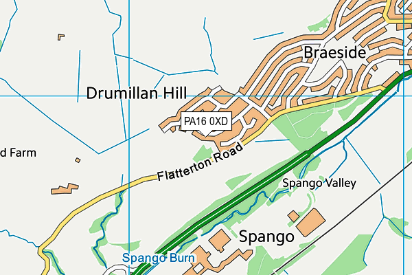 PA16 0XD map - OS VectorMap District (Ordnance Survey) PA16 0XD map - OS VectorMap District (Ordnance Survey)