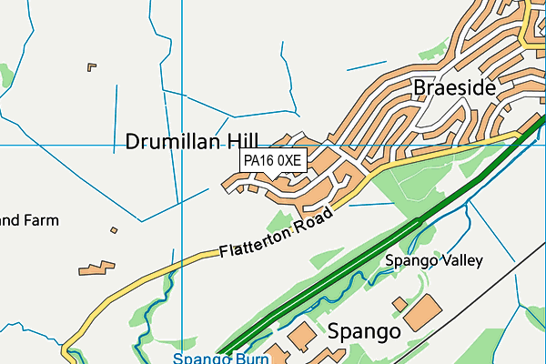 PA16 0XE map - OS VectorMap District (Ordnance Survey) PA16 0XE map - OS VectorMap District (Ordnance Survey)