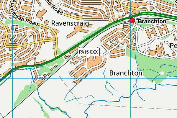 PA16 0XX map - OS VectorMap District (Ordnance Survey)
