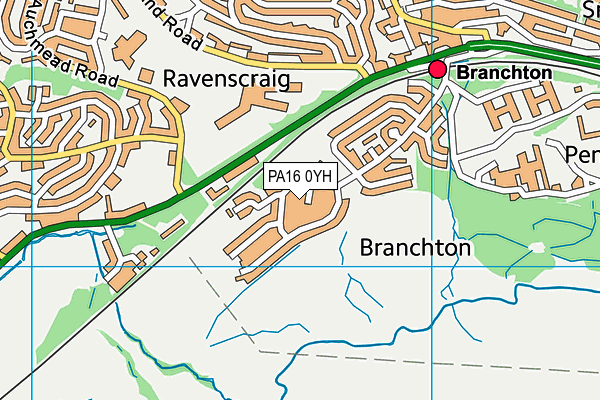 PA16 0YH map - OS VectorMap District (Ordnance Survey) PA16 0YH map - OS VectorMap District (Ordnance Survey)