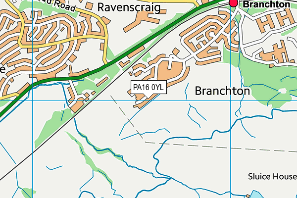 PA16 0YL map - OS VectorMap District (Ordnance Survey) PA16 0YL map - OS VectorMap District (Ordnance Survey)