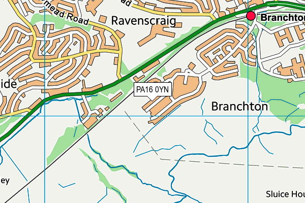 PA16 0YN map - OS VectorMap District (Ordnance Survey)
