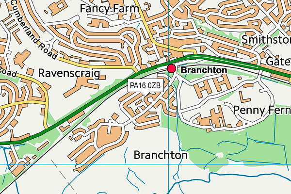PA16 0ZB map - OS VectorMap District (Ordnance Survey) PA16 0ZB map - OS VectorMap District (Ordnance Survey)
