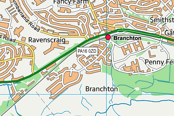PA16 0ZD map - OS VectorMap District (Ordnance Survey) PA16 0ZD map - OS VectorMap District (Ordnance Survey)