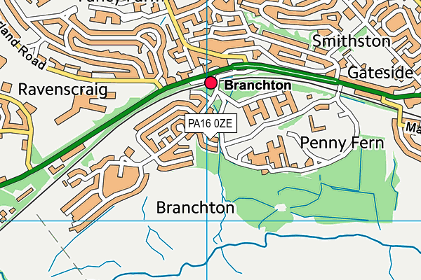 PA16 0ZE map - OS VectorMap District (Ordnance Survey) PA16 0ZE map - OS VectorMap District (Ordnance Survey)