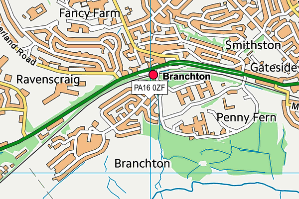 PA16 0ZF map - OS VectorMap District (Ordnance Survey) PA16 0ZF map - OS VectorMap District (Ordnance Survey)