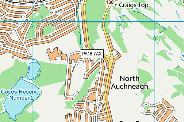 PA16 7AX map - OS VectorMap District (Ordnance Survey) PA16 7AX map - OS VectorMap District (Ordnance Survey)